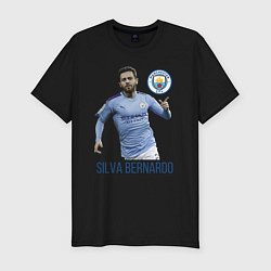 Мужская slim-футболка Silva Bernardo Манчестер Сити