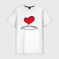 Мужская slim-футболка Love your