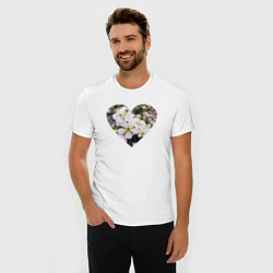 Футболка slim-fit Spring heart, цвет: белый — фото 2