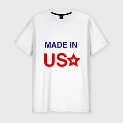 Футболка slim-fit Made in usa, цвет: белый