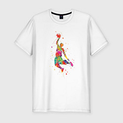 Футболка slim-fit Basketball Player, цвет: белый