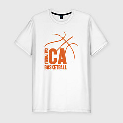 Футболка slim-fit California Basket, цвет: белый