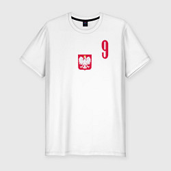 Футболка slim-fit Lewandowski 9, цвет: белый