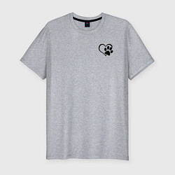 Футболка slim-fit Котик, цвет: меланж