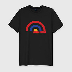 Футболка slim-fit Армения Armenia, цвет: черный