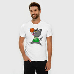 Футболка slim-fit Jordan Cat, цвет: белый — фото 2