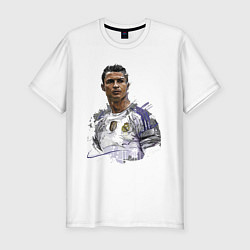 Футболка slim-fit Cristiano Ronaldo Manchester United Portugal, цвет: белый