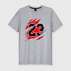 Футболка slim-fit Bulls 23, цвет: меланж