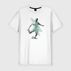 Футболка slim-fit Ronaldo Striker Portugal Manchester United, цвет: белый