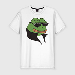 Футболка slim-fit Лягушонок Пепе, цвет: белый