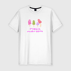 Мужская slim-футболка Волшебные грибы
