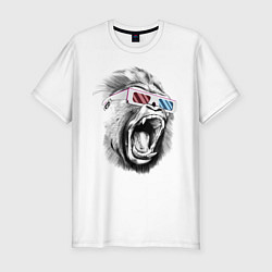 Мужская slim-футболка Дикая горилла