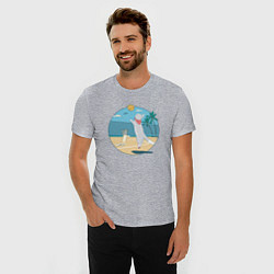 Футболка slim-fit Cat Volleyball, цвет: меланж — фото 2