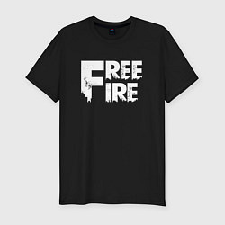 Мужская slim-футболка FREEFIRE FF WHITE LOGO Z