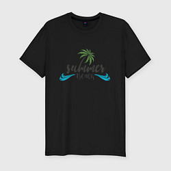 Футболка slim-fit Summer Beach, цвет: черный