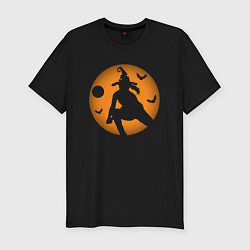 Мужская slim-футболка Волейбольная ведьма