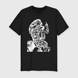 Футболка slim-fit Andy Warhol, self-portrait, цвет: черный