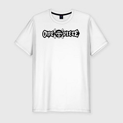 Мужская slim-футболка One Piece Большой куш логотип