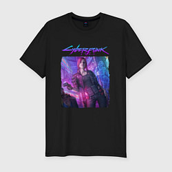 Футболка slim-fit CYBERPUNK 2077 КИБЕРПАНК Z, цвет: черный