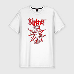 Футболка slim-fit Slipknot Slip Goats Art, цвет: белый