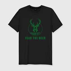 Мужская slim-футболка Fear The Deer