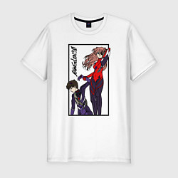 Футболка slim-fit Evangelion 3 01 0, цвет: белый