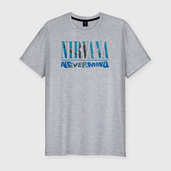 Футболка slim-fit Nirvana Нирвана Рок Rock, цвет: меланж