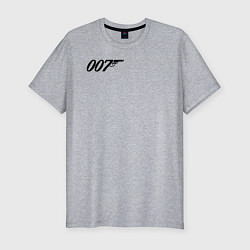Футболка slim-fit 007 лого, цвет: меланж