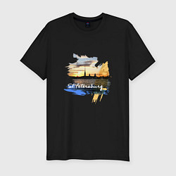 Футболка slim-fit Travel Санк-Петербург, цвет: черный