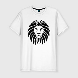 Футболка slim-fit Lion Face, цвет: белый