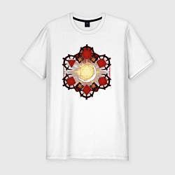 Футболка slim-fit DnD Dices: Darkest Dungeon, цвет: белый