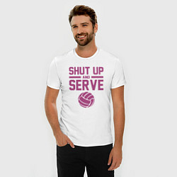 Футболка slim-fit Shut Up And Serve, цвет: белый — фото 2