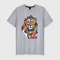 Футболка slim-fit Lion, цвет: меланж