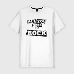 Футболка slim-fit All you need is rock, цвет: белый