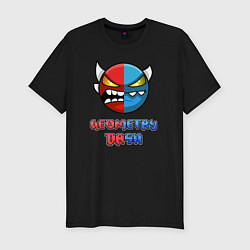 Футболка slim-fit Geometry Dash, цвет: черный