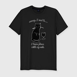 Футболка slim-fit Sorry, I cant I have plans, цвет: черный