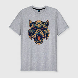 Футболка slim-fit Devil Tiger, цвет: меланж