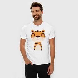 Футболка slim-fit Cartoon Tiger, цвет: белый — фото 2