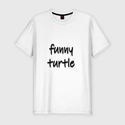 Мужская slim-футболка Funny turtle