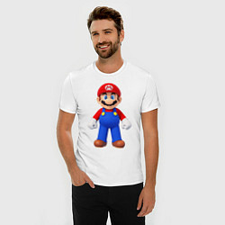 Футболка slim-fit Mario, цвет: белый — фото 2