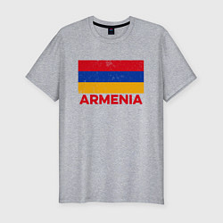 Футболка slim-fit Armenia Flag, цвет: меланж