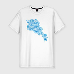 Футболка slim-fit Armenia Blue Map, цвет: белый