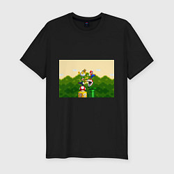 Футболка slim-fit Mario Coins, цвет: черный