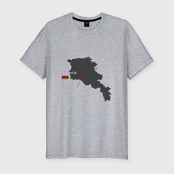 Футболка slim-fit Армения - Ереван, цвет: меланж