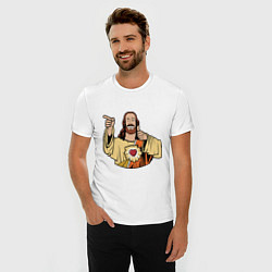 Футболка slim-fit Dogma - smile Jesus like, цвет: белый — фото 2