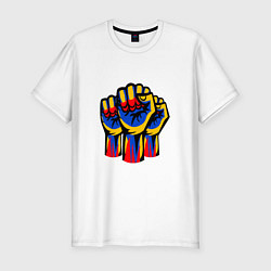 Мужская slim-футболка Strong - Armenia