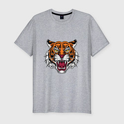 Футболка slim-fit Style - Tiger, цвет: меланж