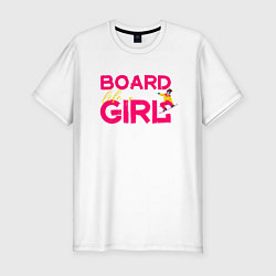 Футболка slim-fit BOARD LIKE A GIRL, цвет: белый