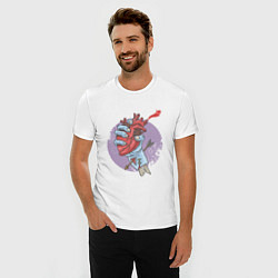 Футболка slim-fit Zombie Heart, цвет: белый — фото 2