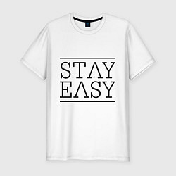 Мужская slim-футболка Stay easy